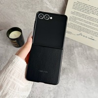 Étui de téléphone pliable en cuir magnétique noir solide pour Samsung, protection intégrale antichoc, coque en cuir