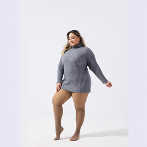 Collant Termici da Donna Neri Trasparenti <span class=keywords><strong>Felpati</strong></span> Plus-Size per l'Inverno - Product Image 4