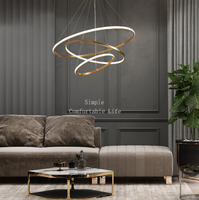 Plafonnier Led suspendu composé de 3 anneaux, design moderne et simpliste, éclairage d'intérieur, luminaire décoratif de plafond, livraison depuis l'usine