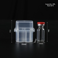 Boîte Xilin 3ml, lot de 2, en PP transparent, pour emballage de vaccin en poudre lyophilisée, empilable, avec base emboîtable, design recyclable pour