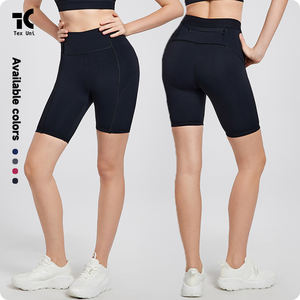 Pantalones cortos de yoga antibacterianos con bolsillo flotante <span class=keywords><strong>lateral</strong></span> para senderismo profesional multifuncional para mujer - Product Image 5