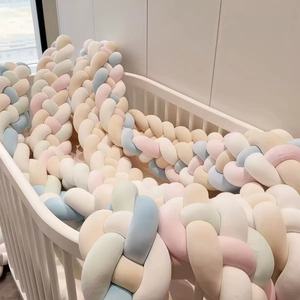 Coussin tressé anti-collision en tricot pour bébé, tissé à la main en spandex, en coton doux, pour <span class=keywords><strong>lit</strong></span> <span class=keywords><strong>de</strong></span> bébé, protection <span class=keywords><strong>de</strong></span> <span class=keywords><strong>lit</strong></span>, pare-chocs <span class=keywords><strong>de</strong></span> berceau - Product Image 5