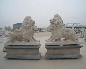 outdoor lion statue/marble stone lion statue/lion marble statue