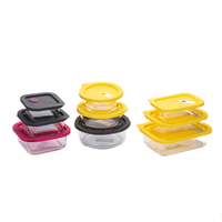 Boîte à lunch en verre avec couvercle en silicone