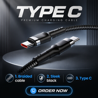 Pabrik Cetak Sendiri Harga Pabrik Kabel USB-C Nylon Braided Pengisian Cepat 480Mbps Sinkronisasi Data untuk Ponsel IOS/Android Laptop 1m Logo Kustom Murni