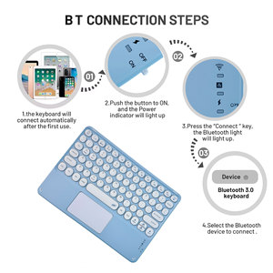 Nuevo <span class=keywords><strong>Teclado</strong></span> Inalámbrico Tasso CK002 de 78 Teclas, Ultra Delgado, Portátil, con Panel Táctil BT, Retroiluminación RGB, Ambidiestro, con Tipo-C para iPad Pro - Product Image 6