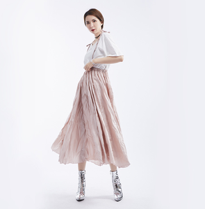 ชุดเดรส euramerican เข็มขัด pleat ดันทรงรัดแน่นชุด2ชิ้น - Product Image 3