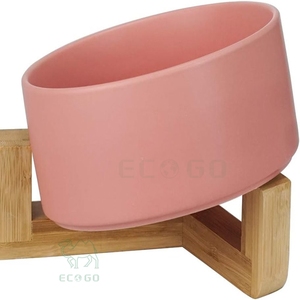 Bambu Evcil Hayvan Besleme Standı Köpekler ve Kediler İçin Yeme Deneyimini Yükseltir - Product Image 2