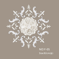 Y-05 Guanyu Roses de plafond en polyuréthane à installation rapide écologique Moulures moulées par hôtel de haute qualité Conception populaire pour