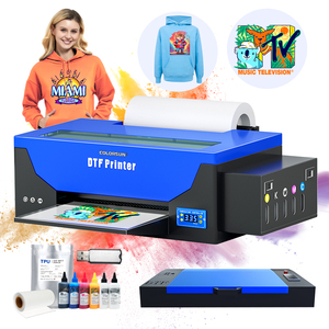 FREE SHIPPING to USA A3 DTF Flatbed Printer Pet Film Any Fabric t Shirt Textile <b>Printing</b> <b>Machine</b> and Oven Ink Powder Film Set - Product Image 1