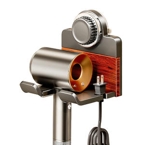 Soporte de pared para secador de pelo Lteng, color gris pulido, sin perforaciones, estante de almacenamiento rectangular para baño - Product Image 5