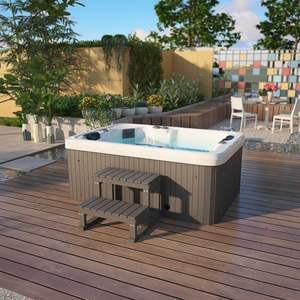 2 personas acrílico blanco al aire libre jacuzzi Spa delantal instalado incluido grifo piscina masaje Whirlpool natación Jacuzzii Lazy Spa bañera - Product Image 6