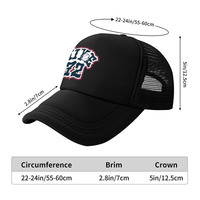Casquette de baseball en maille personnalisable OEM, 100 % polyester respirant et ajustable avec motif personnalisé, unisexe, en stock aux États-Unis