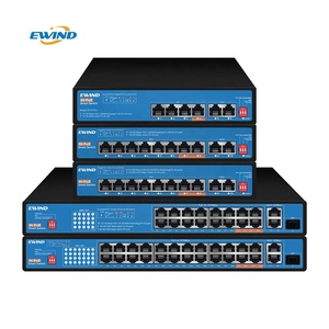 Commutateur <span class=keywords><strong>PoE</strong></span> OEM 4 8 16 24 Ports 10/100M Commutateur fibre <span class=keywords><strong>Ethernet</strong></span> non géré <span class=keywords><strong>PoE</strong></span> avec IEEE802.3af/at CCTV approprié - Product Image 1