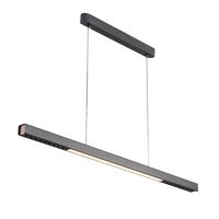 Suspension linéaire minimaliste pour bureau et salle à manger Design LED moderne simple Utilisation domestique haut de gamme en aluminium