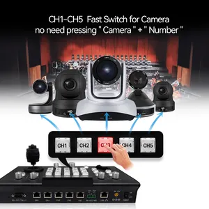 JJTS NDI Ptz Keyboard Pengontrol Sistem Konferensi Video Amplifier Kontrol Penyiaran Streaming Langsung Kamera