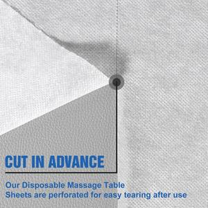 Rouleau de draps jetables non tissés pour table de massage avec trou pour le corps, papier pour table de soins, rouleau pour fauteuil facial, table médicale pour hôpital, blanc - Product Image 2