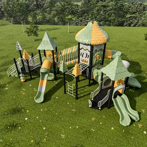 Playground Park Tree House Slide Outdoor Playground For Children Play Set Plastic Slide