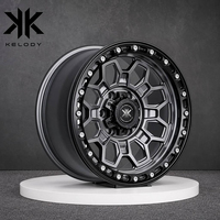 Gunmetal Beadlock Off Road Forged Wheels 6061 T6 Mesh geometris 24 Bolt Ring 5 6 Lug Truck SUV Rims 17 18 20 22 Inch