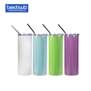600ml de acero inoxidable aislado espumosos Arco Iris vaso con tapa y pajita 20 oz recta flaco vaso tazas al por mayor - Product Image 2