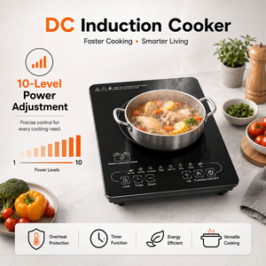 Cocina de Inducción de Cerámica a Batería, Control Táctil, Función de Temporizador, Cocina Eléctrica Multifuncional - Product Image 5