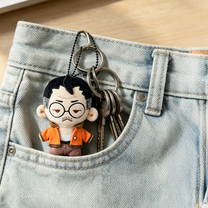 Muñeco de Peluche Personalizado de 10 cm, Personaje de Anciano Barbudo de Dibujos Animados, Llavero de Peluche, Mini Muñeco de Algodón Suave Hecho a Mano - Product Image 6