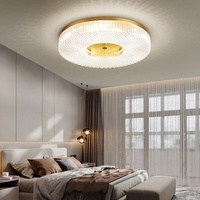 Nouvelle lampe de plafond de luxe nordique pour l'éclairage intérieur de la maison, lampe de plafond ronde en cristal, lampes de plafond LED modernes pour l'intérieur
