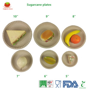 Assiette en fibre <span class=keywords><strong>de</strong></span> pulpe <span class=keywords><strong>de</strong></span> canne à sucre <span class=keywords><strong>de</strong></span> <span class=keywords><strong>5</strong></span> pouces à motif floral, sans PFAS, biodégradable, écologique, pour l'emballage alimentaire des boulangeries, des hôtels et des fêtes - Product Image 6