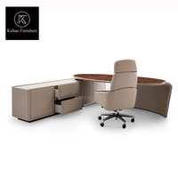 Designer italien haut de gamme pour le bureau du patron Dernières conceptions de bureaux de direction Bureau d'ordinateur en bois élégant Bureau de direction de haute technologie