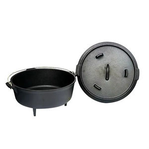 Оптовая цена на заказ чугунная кемпинговая голландская печь круглой формы - Product Image 6