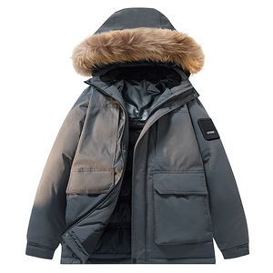 Vestes polaires pour hommes style mode 2026, légères, entièrement zippées, chaudes pour l'hiver, pour la randonnée en extérieur, avec col en fourrure - Product Image 2