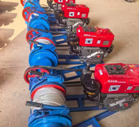 Treuil électrique et diesel essence personnalisable de 1 à 5 tonnes avec embrayage à dégagement rapide et câble en acier pour bateaux