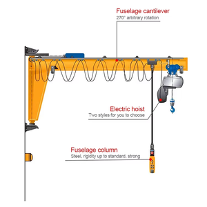 رافعة ذراعية من نوع BX مثبتة على الحائط بسعة 0.5 طن و1 طن و3 طن و5 طن و10 طن للبيع - Product Image 1