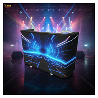 P1.25 P1.53 P2 Mobile l Cabine de DJ portable avec écran LED, pour façade incurvée, bureau, plateau de club, podium de danse et table d'exposition