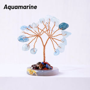 Оптовая продажа, натуральное Хрустальное денежное дерево ручной работы, мини-фэндшуй, хрустальное дерево для украшения - Product Image 6