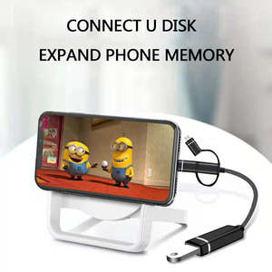 Câble adaptateur OTG 3-en-1 Type-C avec conducteur en cuivre pur, charge rapide pour <span class=keywords><strong>iPhone</strong></span> 14/13/12, USB 3.0, Micro USB, <span class=keywords><strong>8</strong></span> broches, utilisation avec imprimante - Product Image 5