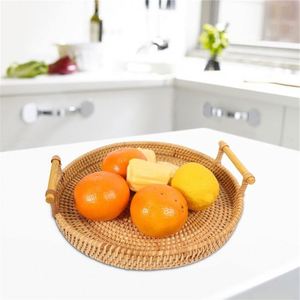 Kleine Dekorative Bambus-Kreisplatten, Handgefertigte <span class=keywords><strong>Rattan</strong></span>-Schwimmkörbe für den Pool, Ovale Outdoor-Servierplatten, <span class=keywords><strong>Rattan</strong></span>-Teetablett, Bestseller - Product Image 3