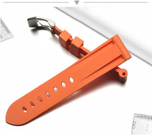 Bracelet de montre en caoutchouc fluoré à dégagement rapide pour vente en gros, compatible 20/22/24 mm, avec boucle en acier inoxydable, pour remplacement universel de montre - Product Image 3
