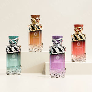Botella de Perfume de Vidrio Vacía de 100 ml, Diseño Cuadrado de Lujo, Personalizable, con Tapa - Product Image 2