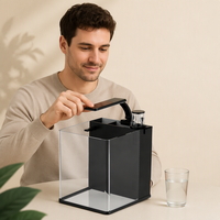 Système de filtration en verre pour aquarium carré, filtre silencieux pour la circulation de l'eau de l'aquarium, pour aquascape domestique