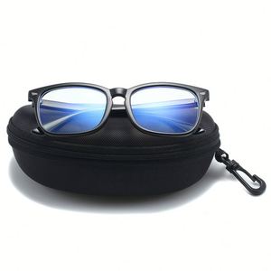 Étui à lunettes en EVA noir de haute qualité, logo personnalisé, étuis et sacs à lunettes de luxe avec fermeture éclair, étui de voyage portable, vente en gros - Product Image 2