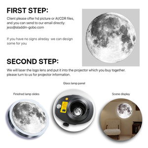 Lampu Gobo toko proyektor Logo penuh warna penanda iklan HD 60w bergerak putar grosir tanda Led kustom - Product Image 4