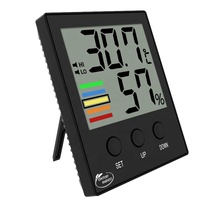 Thermomètre hygromètre numérique de table CH-912 pour la maison, avec affichage LCD de la température et de l'humidité intérieure, et alarme.