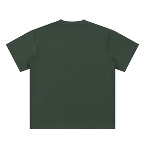 T-shirt décontracté à manches courtes pour jeunes hommes, 100 % coton, couleur unie, coupe ample et respirante, vente en gros - Product Image 1