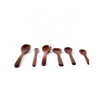Petite cuillère en bois personnalisée en gros pour soupe à la crème glacée yaourt pour technique de polissage de fête