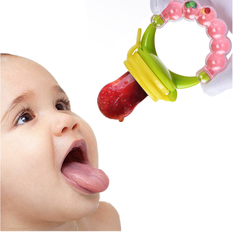2021 Hot Sale Food Grade Soft Safe Silicone Baby Training Nipple Fresh Fruit Teething Food Feeder For Toddler