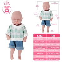 6.5 pouces Mini Reborn Baby Dolls Sweet Girl Full Silicone Body Meilleur cadeau pour les enfants