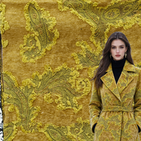 Tissu tissé texturé floral 18% polyester 42% chenille 40% rayonne pour textile de maison décoratif et vêtements – Vente en gros, fournisseur OEM