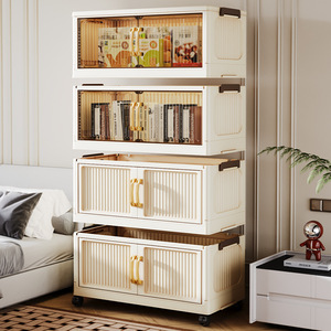 Armoire de rangement en plastique à 5 niveaux avec roulettes pour l'organisation de la cuisine et du garde-manger - Product Image 4