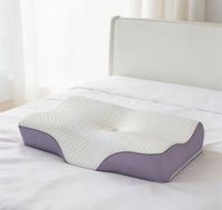Oreiller cervical ergonomique chauffant en mousse à mémoire de forme T-303, température réglable, soutien du cou pour un meilleur sommeil, soulagement des maux de tête, respirant